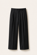 Black Tailored Pleated Trouser