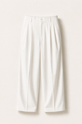 White Tailored Pleated Trouser