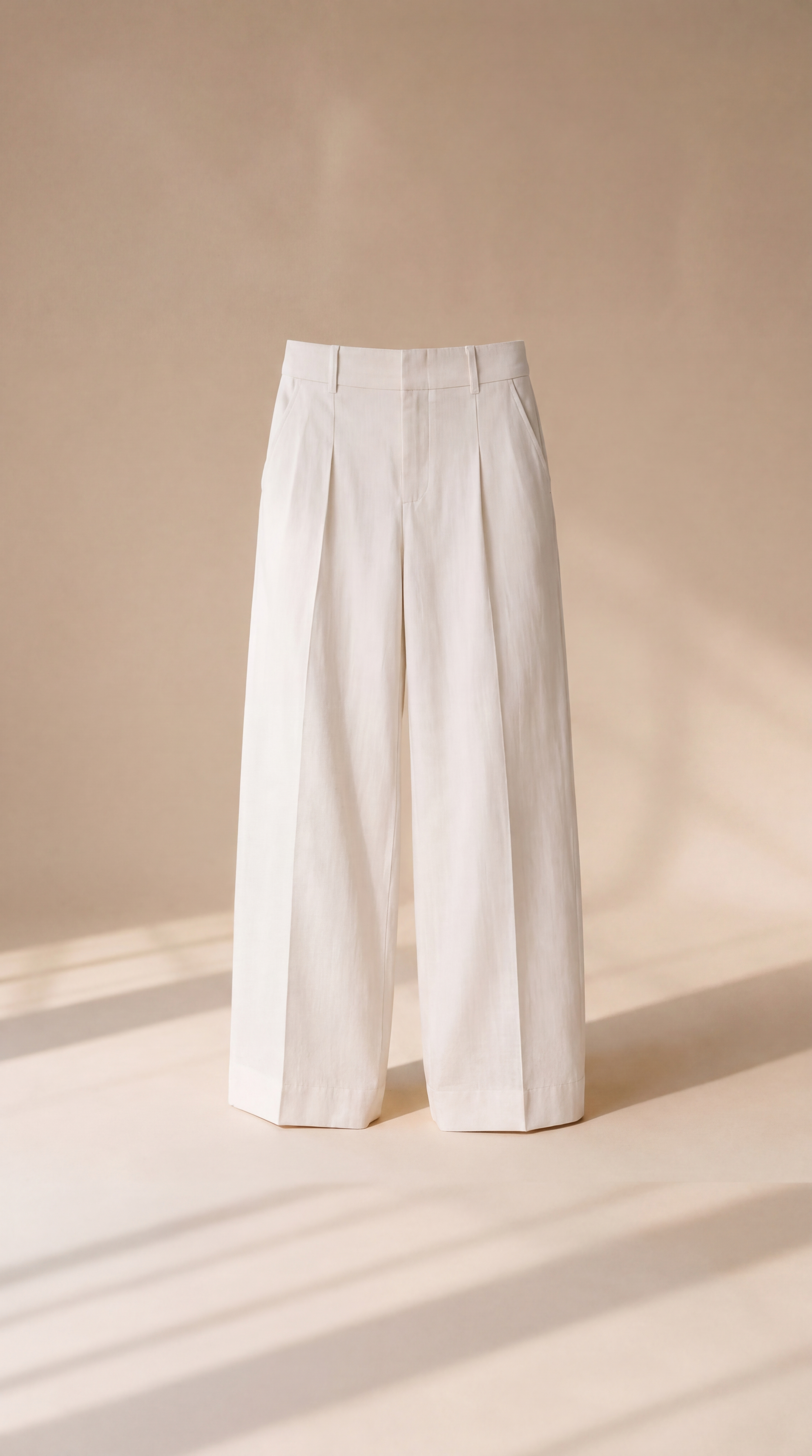 White Linen Tailored Trouser
