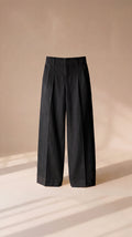 Black Linen Classic Trouser