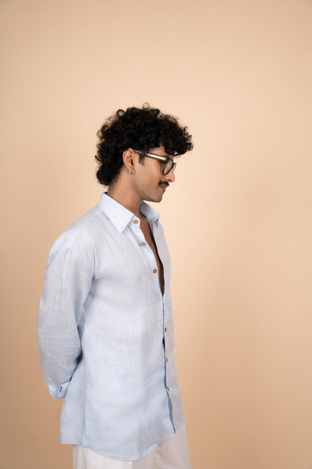 Sky Blue Linen Shirt
