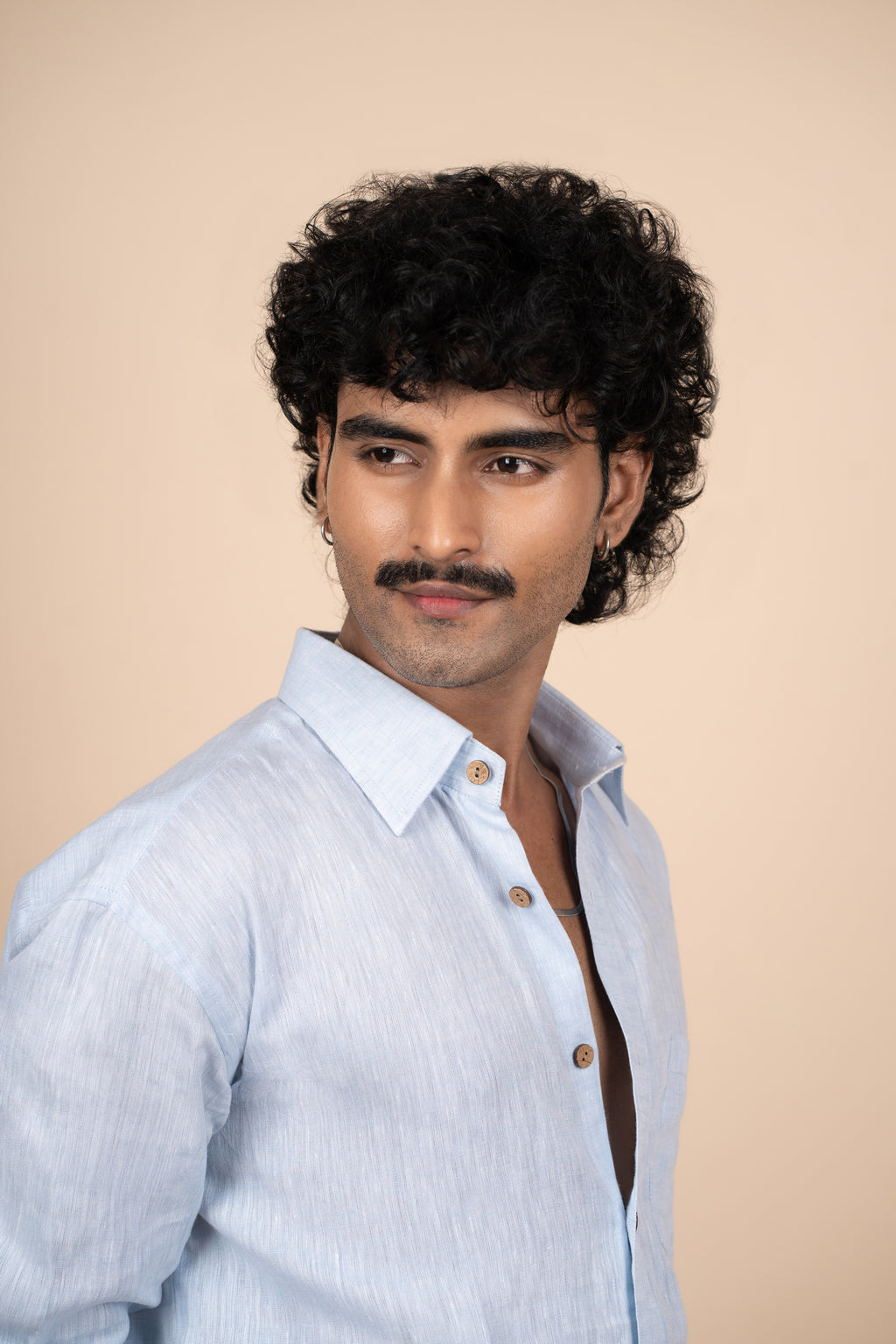 Sky Blue Linen Shirt