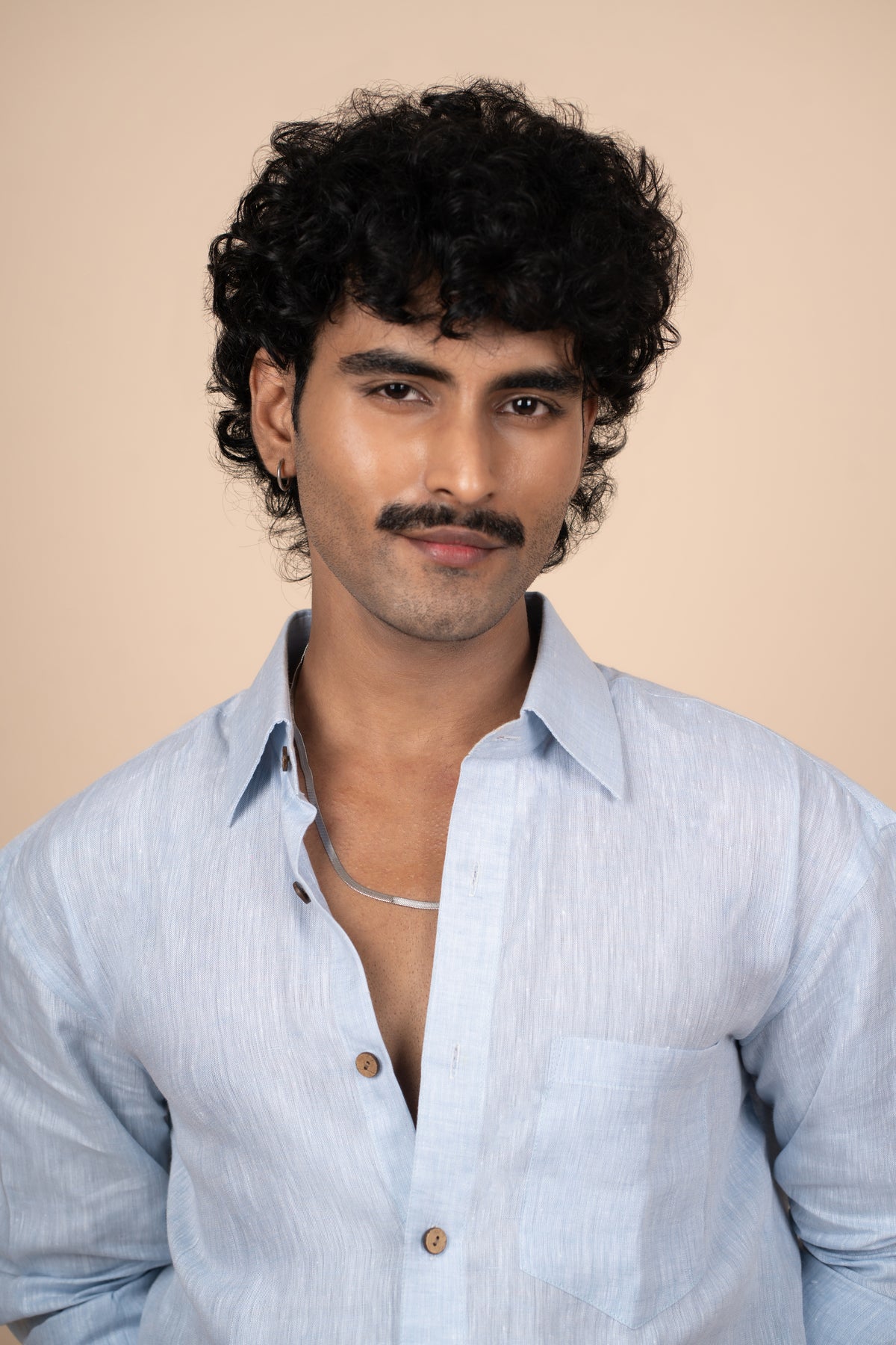 Sky Blue Linen Shirt