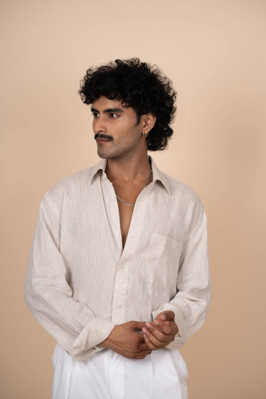 Beige Linen Shirt