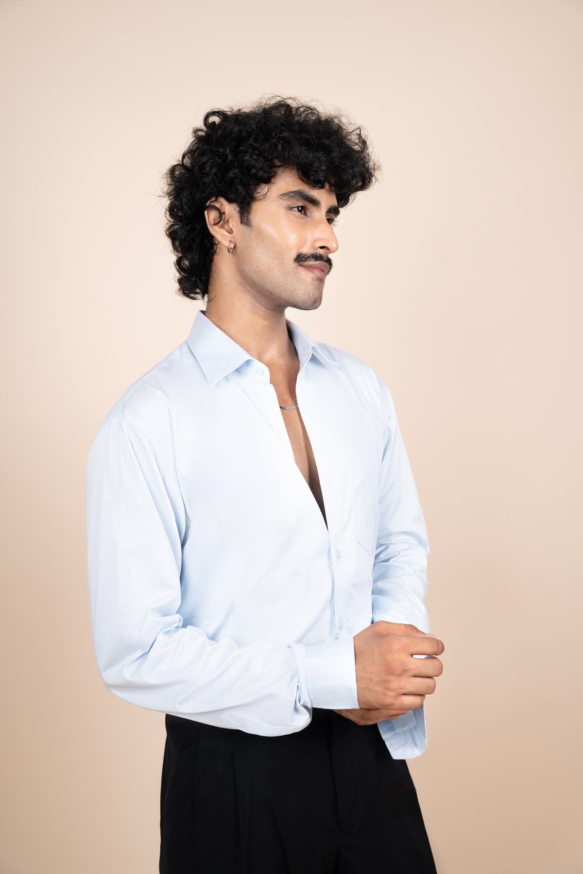 Ice Blue Tailored Shirt