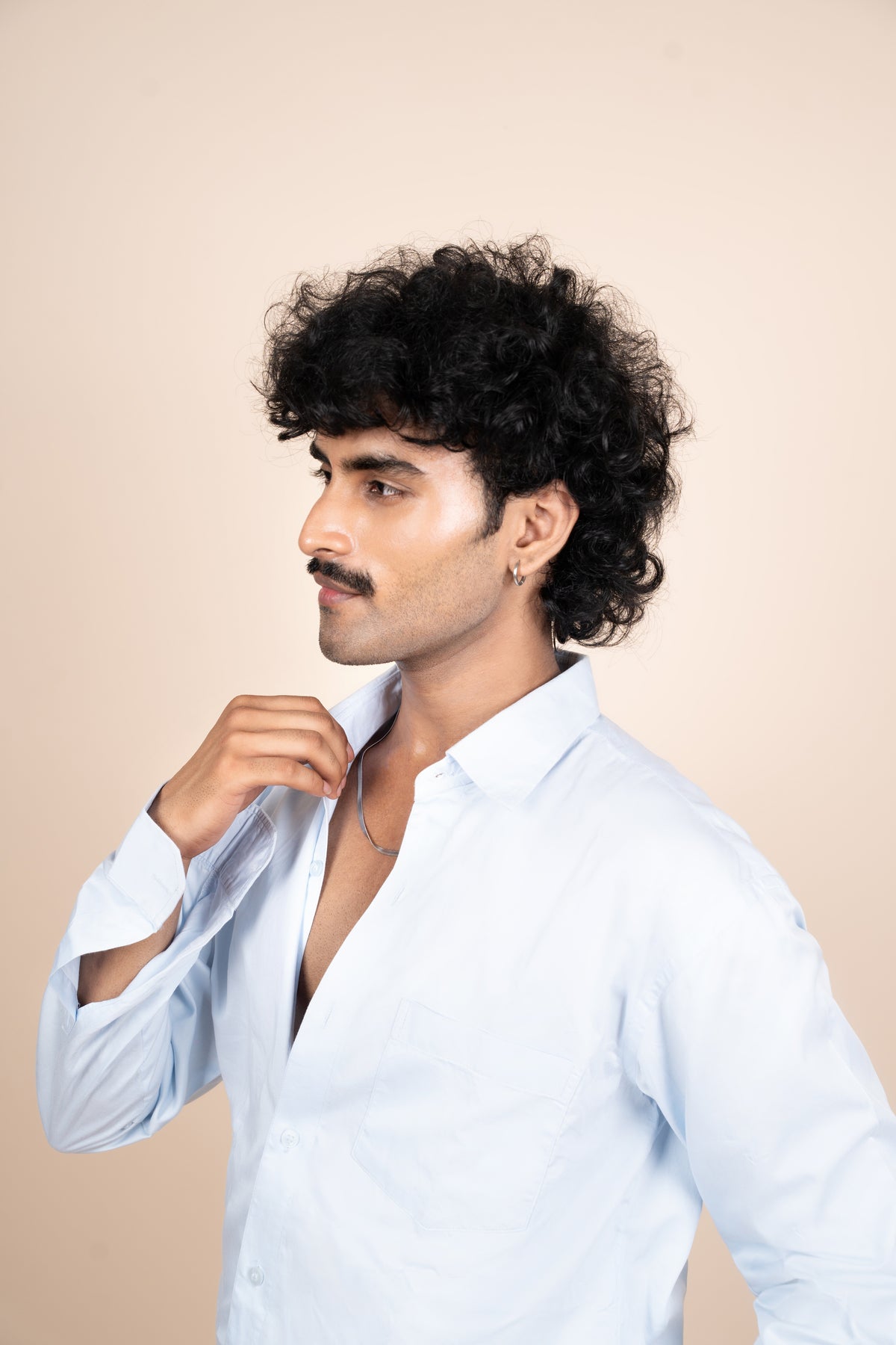 Ice Blue Tailored Shirt