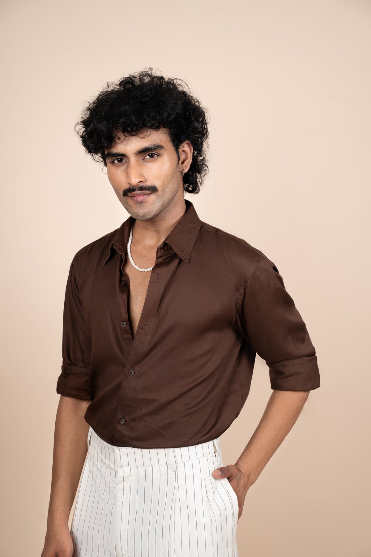 Espresso Brown Cotton Shirt