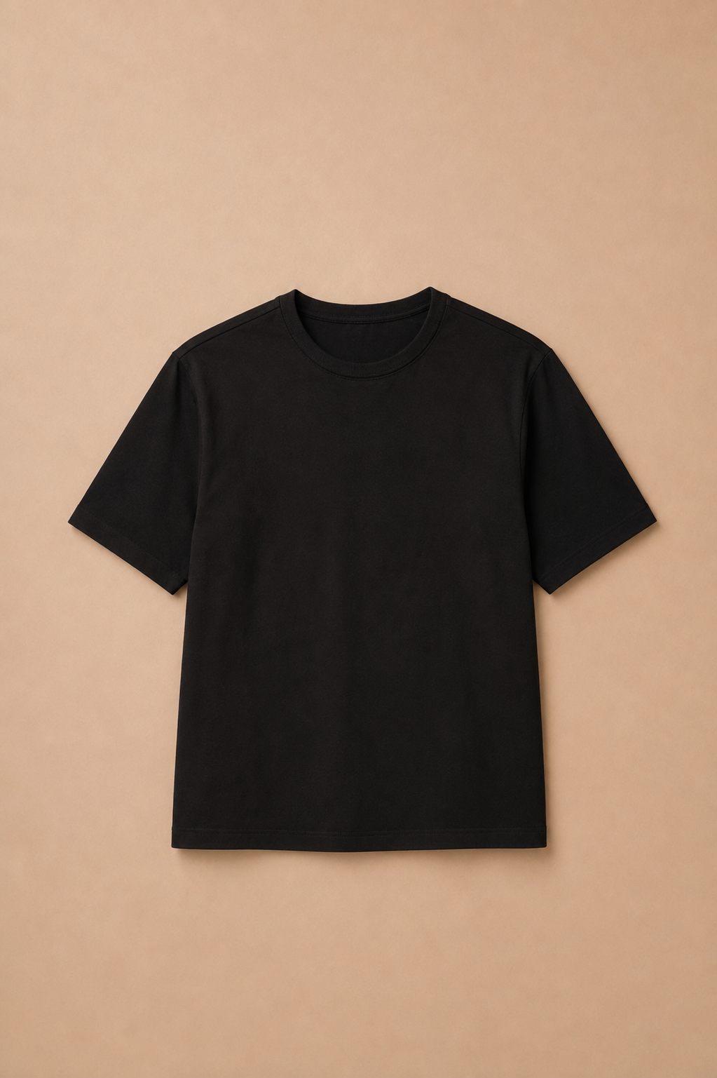Classic Black Half-Sleeve T-Shirt - front