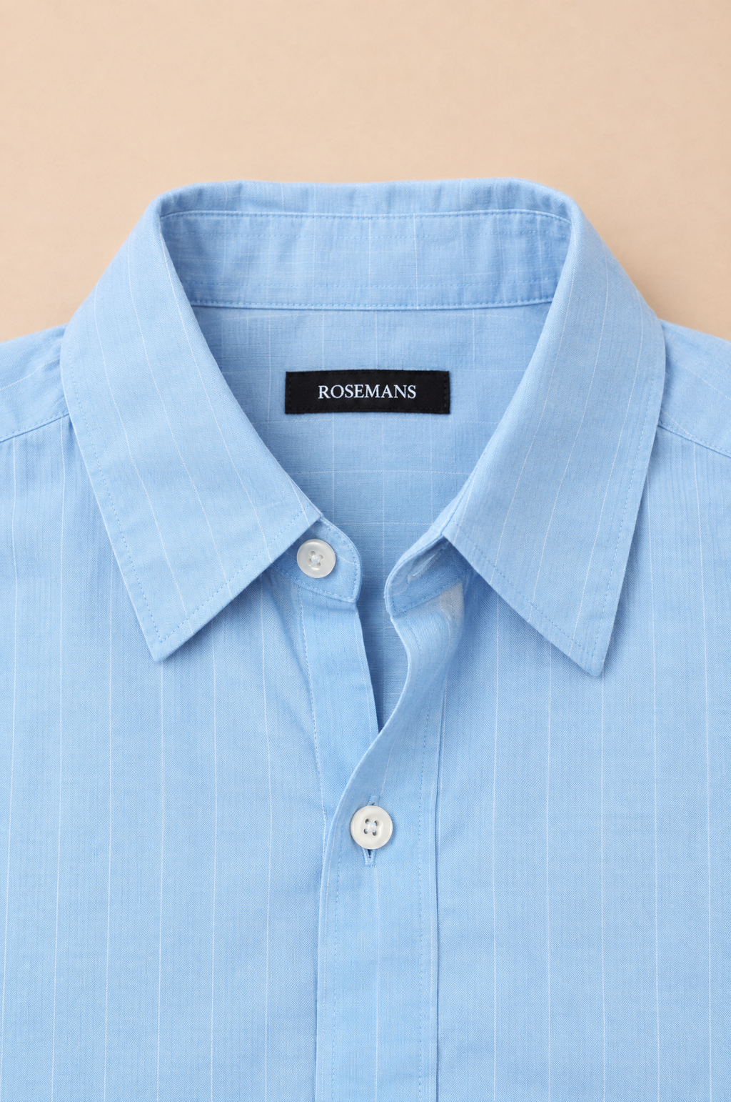 Sky Blue Pinstripe Cotton Shirt
