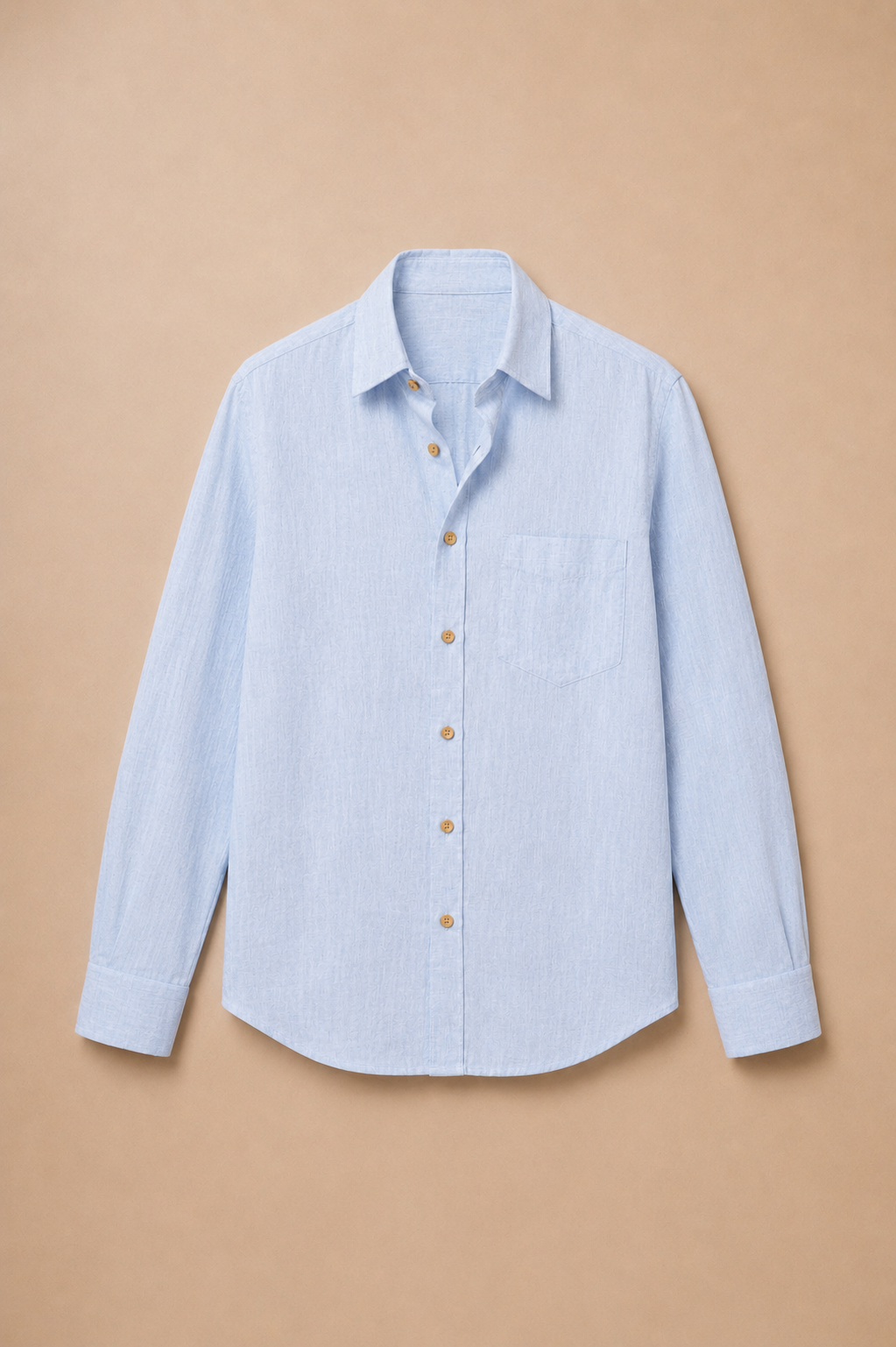 Sky Blue Linen Shirt - front